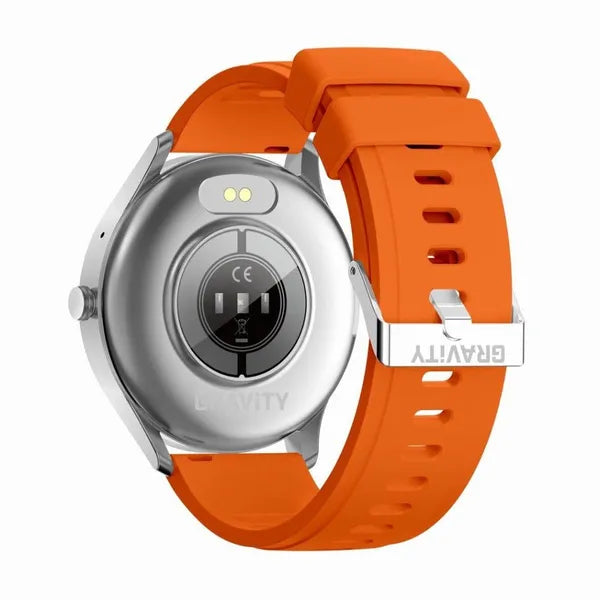 Gravity GT2-8 uniszex okosóra 1.28" IPS, BT 5.1, IP67, narancs szíj