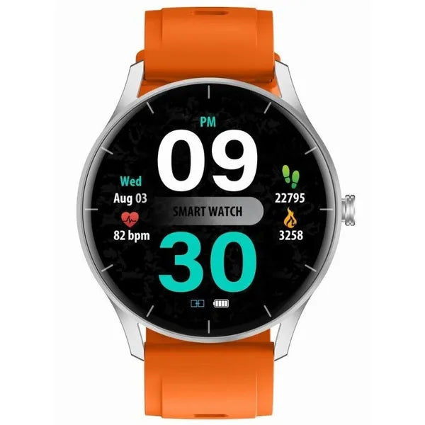 Gravity GT2-8 uniszex okosóra 1.28" IPS, BT 5.1, IP67, narancs szíj