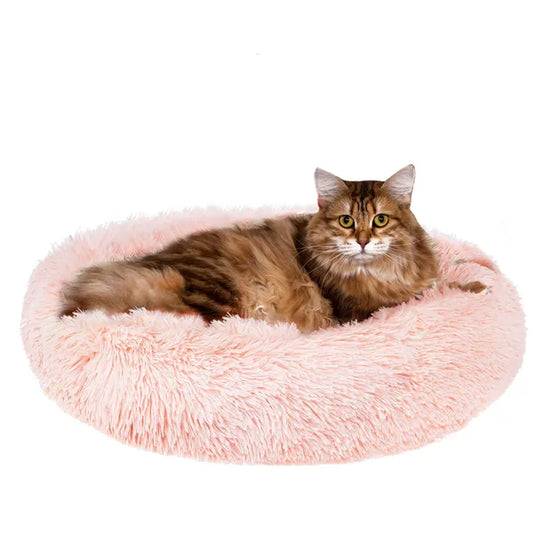 Kerek, rózsaszín kisállat fekhely 50 cm, csúszásgátló alj