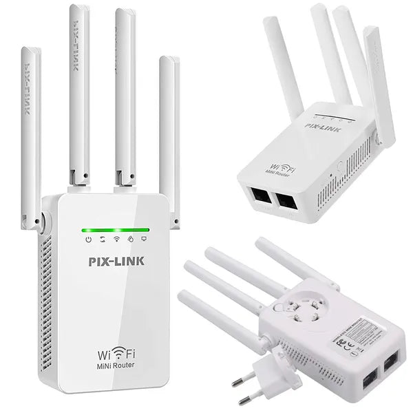 Wifi jelerősítő 300 Mbps, 4 antennával és WPS funkcióval