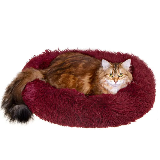 Kör alakú, piros kisállat fekhely 40 cm (XXS, csúszásgátlós alj)