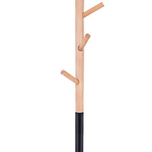 Szabadon álló ruhaakasztó, fekete-fa hatás, 180 cm, márványtalp
