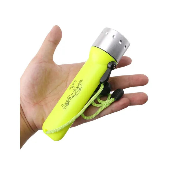 Vízálló merülőlámpa 50 m-ig, CREE Q3 LED, 180 lm, sárga