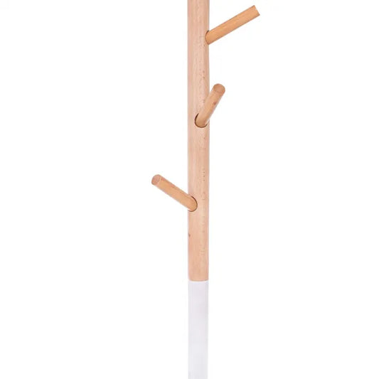 Álló ruhafogas 6 akasztóval, 172 cm, fehér fa-hatású