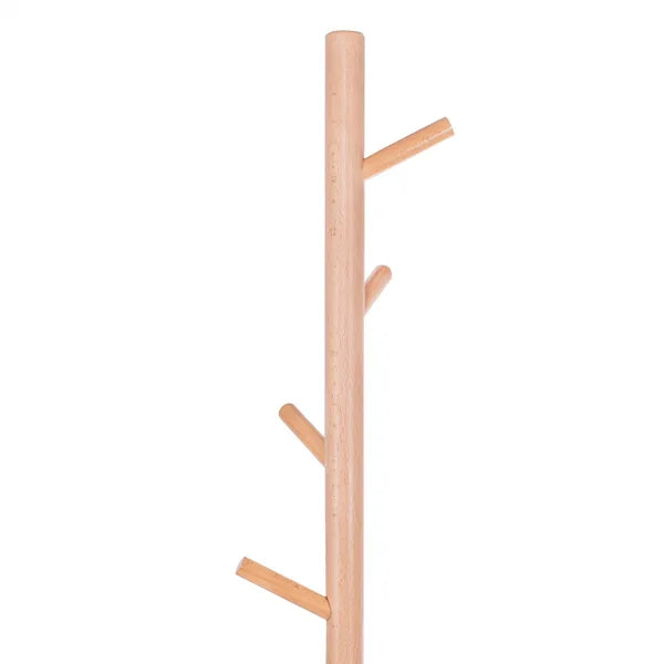 Álló ruhafogas 6 akasztóval, 172 cm, fehér fa-hatású
