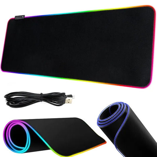 XXL RGB háttérvilágítású gaming egérpad, 80×30 cm, USB