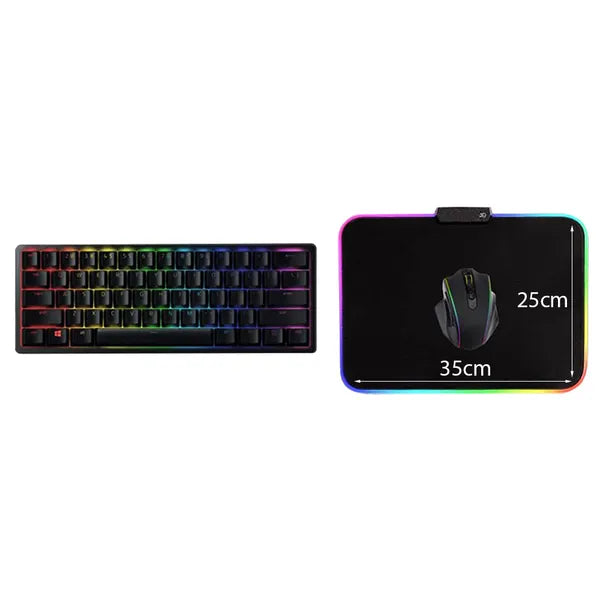 RGB LED gamer egérpad 35×25 cm, USB, 7 szín, csúszásmentes
