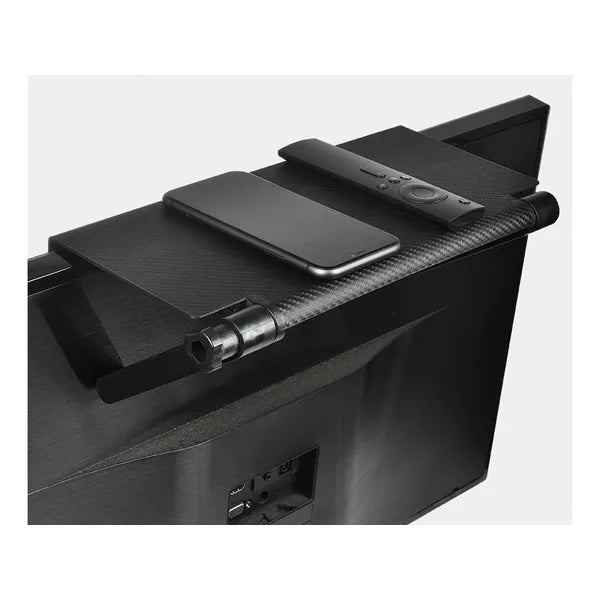 Állítható fekete TV fölé helyezhető polc 29,5×16 cm, 3 kg teher