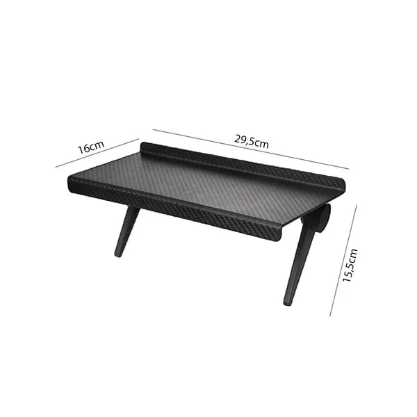 Állítható fekete TV fölé helyezhető polc 29,5×16 cm, 3 kg teher