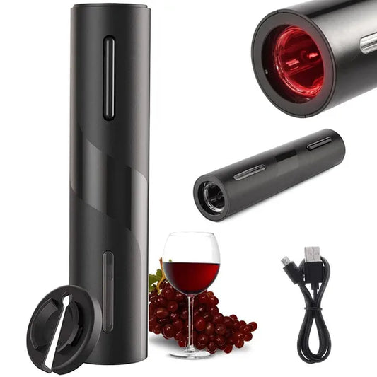 Elektromos bornyitó LED fénnyel, USB-töltés, fóliavágó