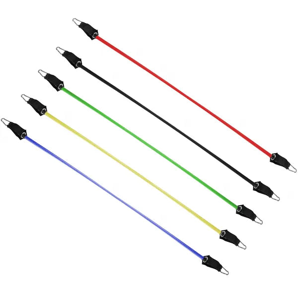 Rugalmas expander szett, 5 db színes gumiszalag, 4,5–22,7 kg ellenállás
