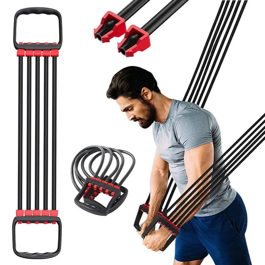 Fitnesz gumiszalag szett 5 darabos expander, több ellenállással