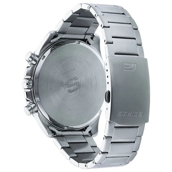 Casio Edifice férfi kronográf karóra, acél szíj, fekete-kék, WR100
