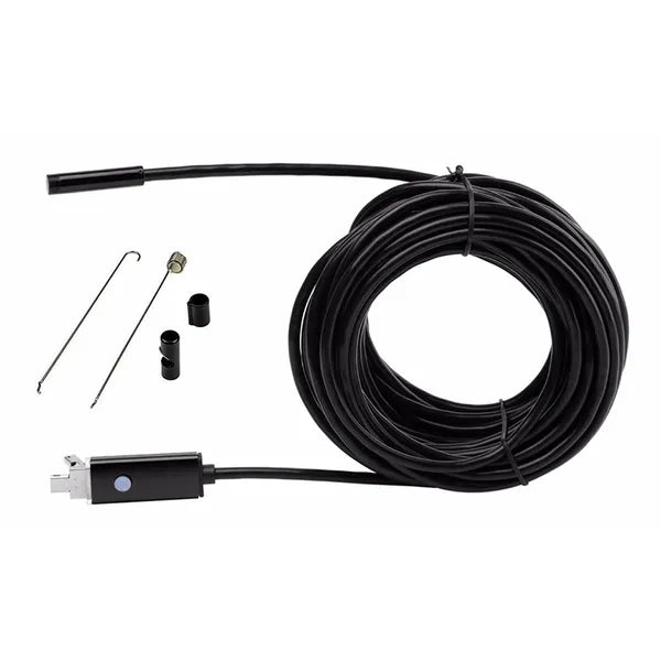 Endoszkópos vizsgáló kamera USB/microUSB OTG Android/PC, 10 m kábel, 6 LED, IP67