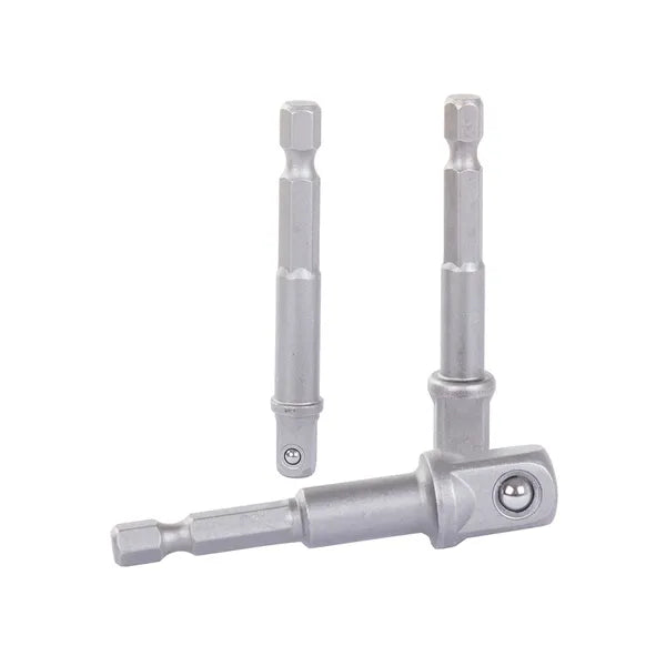 Acél bit adapter készlet csavarozókhoz, 1/4''–3/8''–1/2'', 3 db