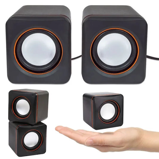 USB táplálású 2.0 PC hangszóró pár, 5 W, 3.5 mm jack, fekete
