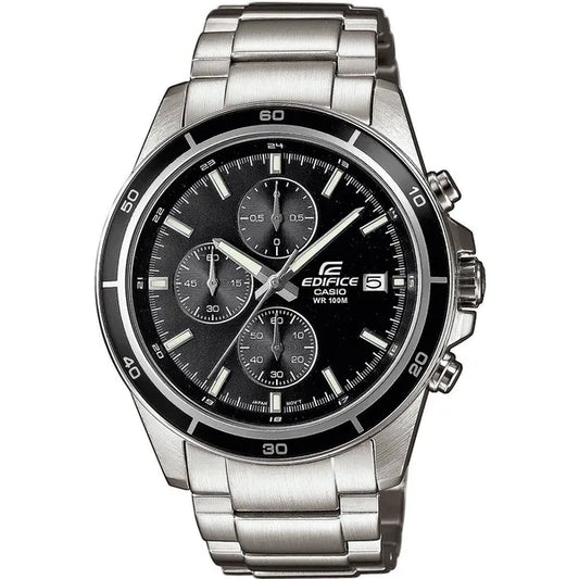 Casio Edifice férfi karóra 43 mm, kronográf, WR100, fekete számlap