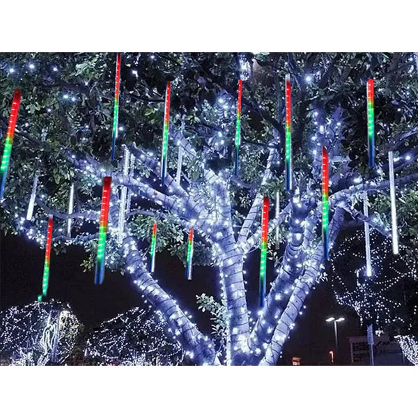 Meteor RGB LED jégcsap fényfüzér, 8x50 cm, IP44, összekapcsolható