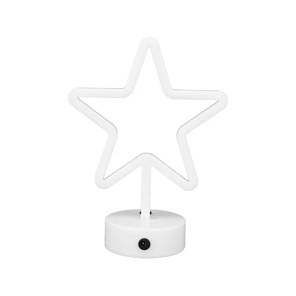 Álló csillag alakú 100 LED-es karácsonyi neonlámpa USB/elemes, 25 cm