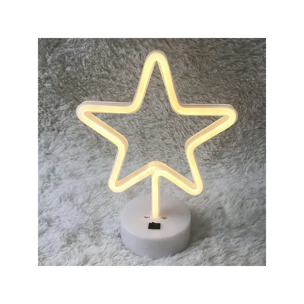 Álló csillag alakú 100 LED-es karácsonyi neonlámpa USB/elemes, 25 cm