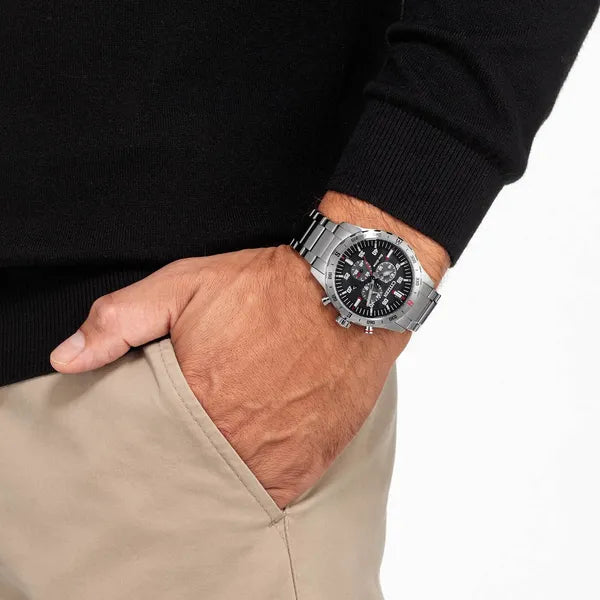Citizen Eco-Drive férfi kronográf karóra AT2520-89E, 43 mm, acél, WR100