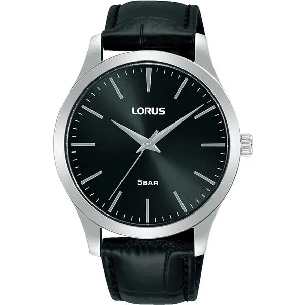 Lorus férfi karóra, 40 mm, rozsdamentes acél, fekete számlap