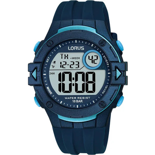 Lorus R2325PX9 férfi quartz karóra, 40 mm, kék szilikon, WR100