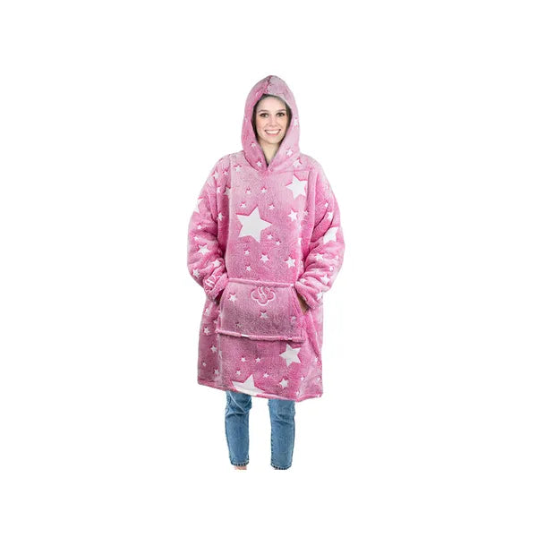 Oversize pulóver-takaró, XXL, vastag polár, 2 az 1-ben