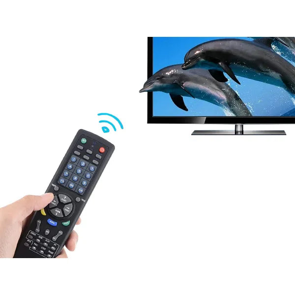 Univerzális távirányító TV-hez, DVD-hez, SAT-hoz – fekete, 2×AAA