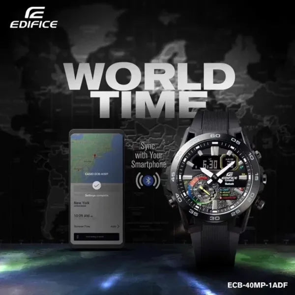 Casio Edifice ECB-40MP-1A férfi karóra 48 mm, Bluetooth, WR100, karbon tok
