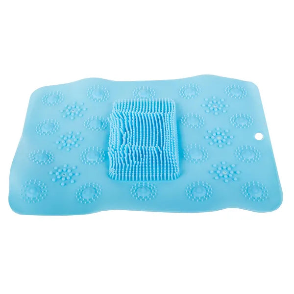 Talpmasszírozó csúszásgátló zuhanyszőnyeg, PVC, 41×32 cm, 1000+ tüskével