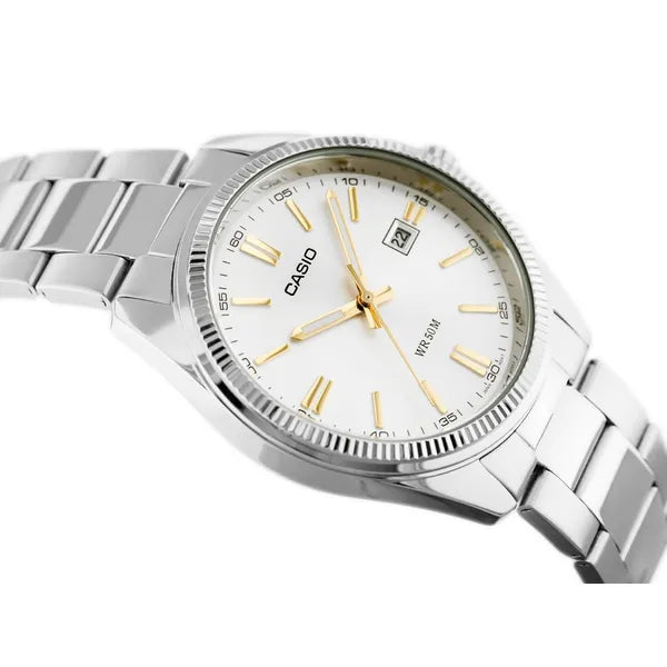 Casio MTP-1302D-7A2VDF férfi karóra ezüst, rozsdamentes acél, WR50