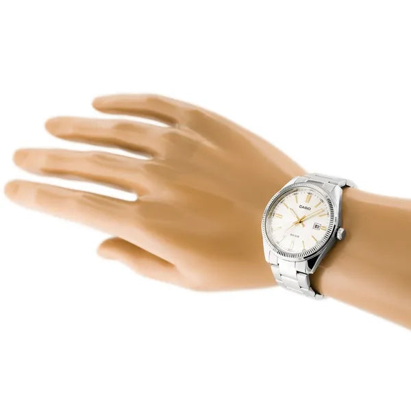 Casio MTP-1302D-7A2VDF férfi karóra ezüst, rozsdamentes acél, WR50