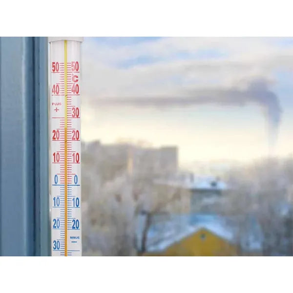 Ablakra rögzíthető kültéri-beltéri hőmérő, 21 cm, -50…+50 °C, fehér