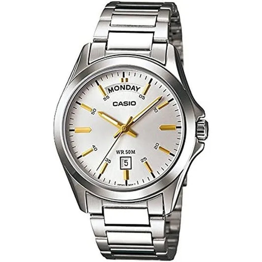 Casio férfi ezüst kvarc óra dátumfunkcióval wr50