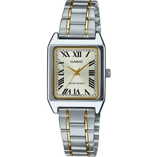Casio LTP-V007SG-9B női karóra, ezüst-arany acél, kvarc, WR30 + díszdoboz