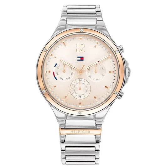 Tommy Hilfiger Eve női karóra 39 mm, rozéarany számlap, acél szíj