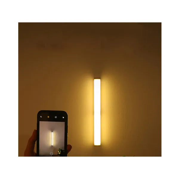 Mozgásérzékelős öntapadó LED szekrényvilágítás, USB-tölthető meleg fehér