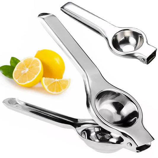 Kézi fém citromfacsaró 20,5 cm, ezüst, citrusokhoz