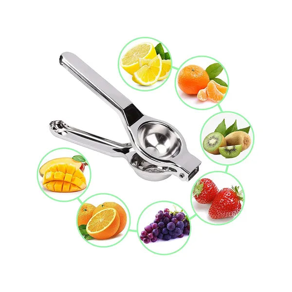 Kézi fém citromfacsaró 20,5 cm, ezüst, citrusokhoz