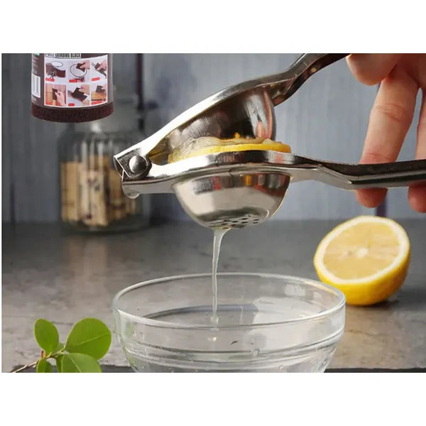 Kézi fém citromfacsaró 20,5 cm, ezüst, citrusokhoz