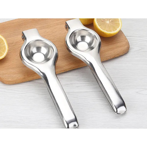 Kézi fém citromfacsaró 20,5 cm, ezüst, citrusokhoz