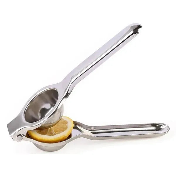 Kézi fém citromfacsaró 20,5 cm, ezüst, citrusokhoz