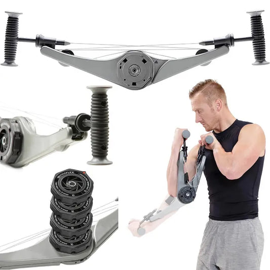 Állítható ellenállású fitnesz expander, 4 fokozat, 65 cm, szürke