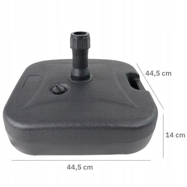 Vízzel tölthető kerti napernyőtalp, HDPE, 20 kg, 44,5 cm