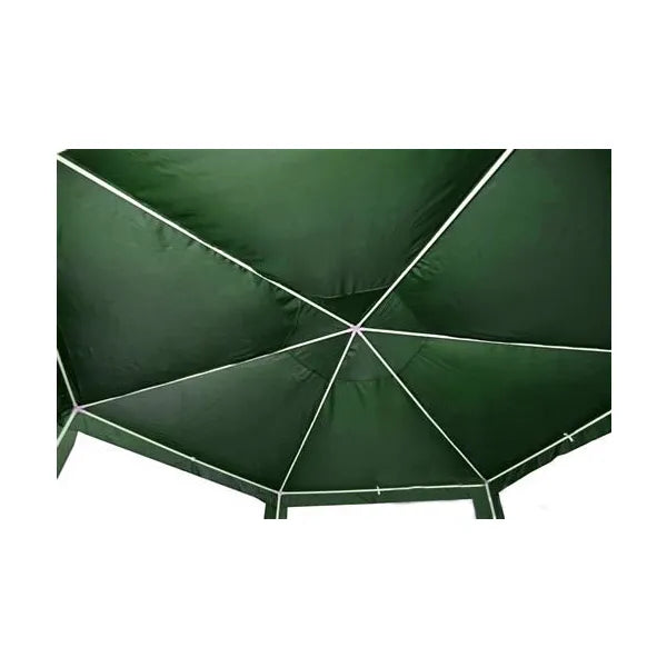 Kerti pavilon sátor 2×2×2 m, 6 oldalfal ablakokkal, zöld