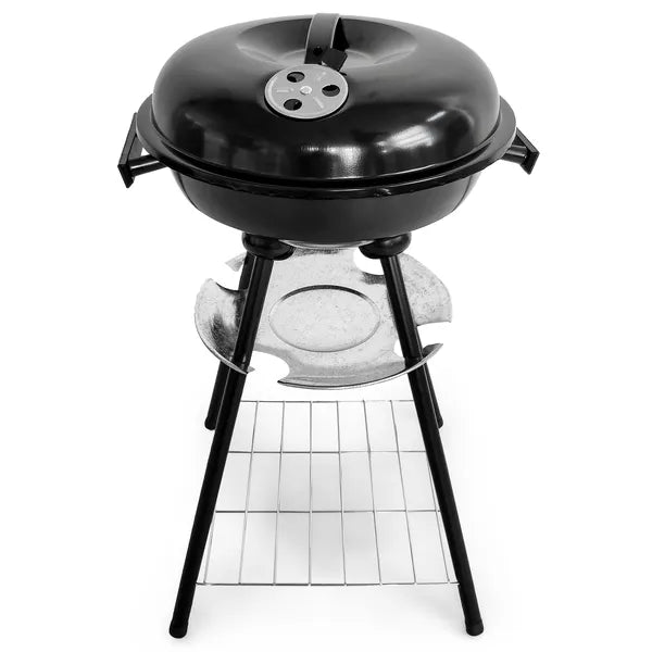 Kerti faszenes grillsütő fedéllel, hamutálcával, Ø34 cm