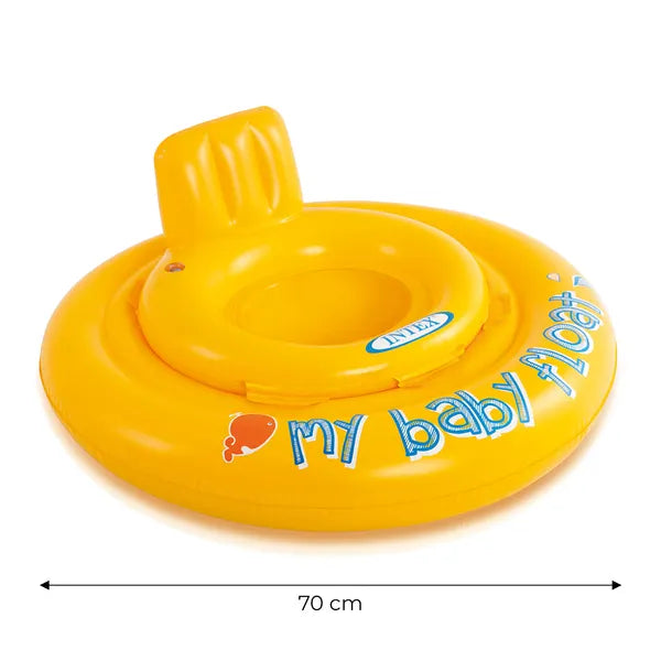 Intex felfújható baba úszóülés háttámlával, 6–12 hó, 11 kg-ig, 70 cm