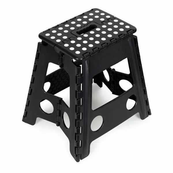 Összecsukható 1 lépcsős műanyag fellépő 39 cm, 120 kg teherbírás