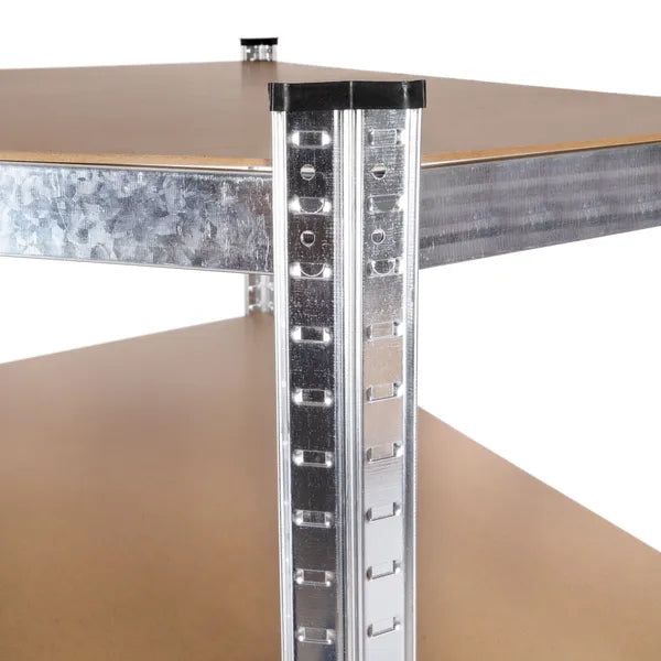 Sarok polcrendszer 180×90×40 cm, horganyzott acél, 5 polc, 875 kg teherbírás